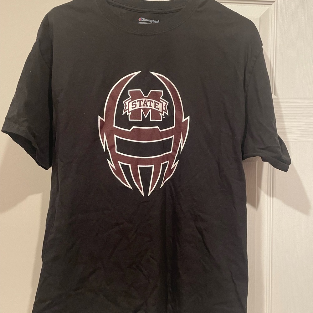 Champion Black Graphic T-Shirt Mississippi State Men’s Size Large